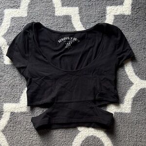 Aeropostale Black Crop Top